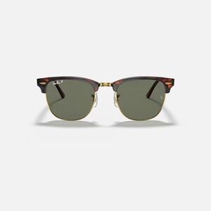 Clubmaster Classic Ray Ban polished tortoise on gold framed sunglasses